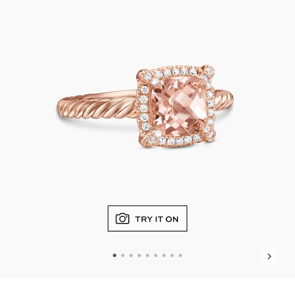 Elegant Rose Gold Ring with Gemstone and Diamond Accents - Picture 1 of 1